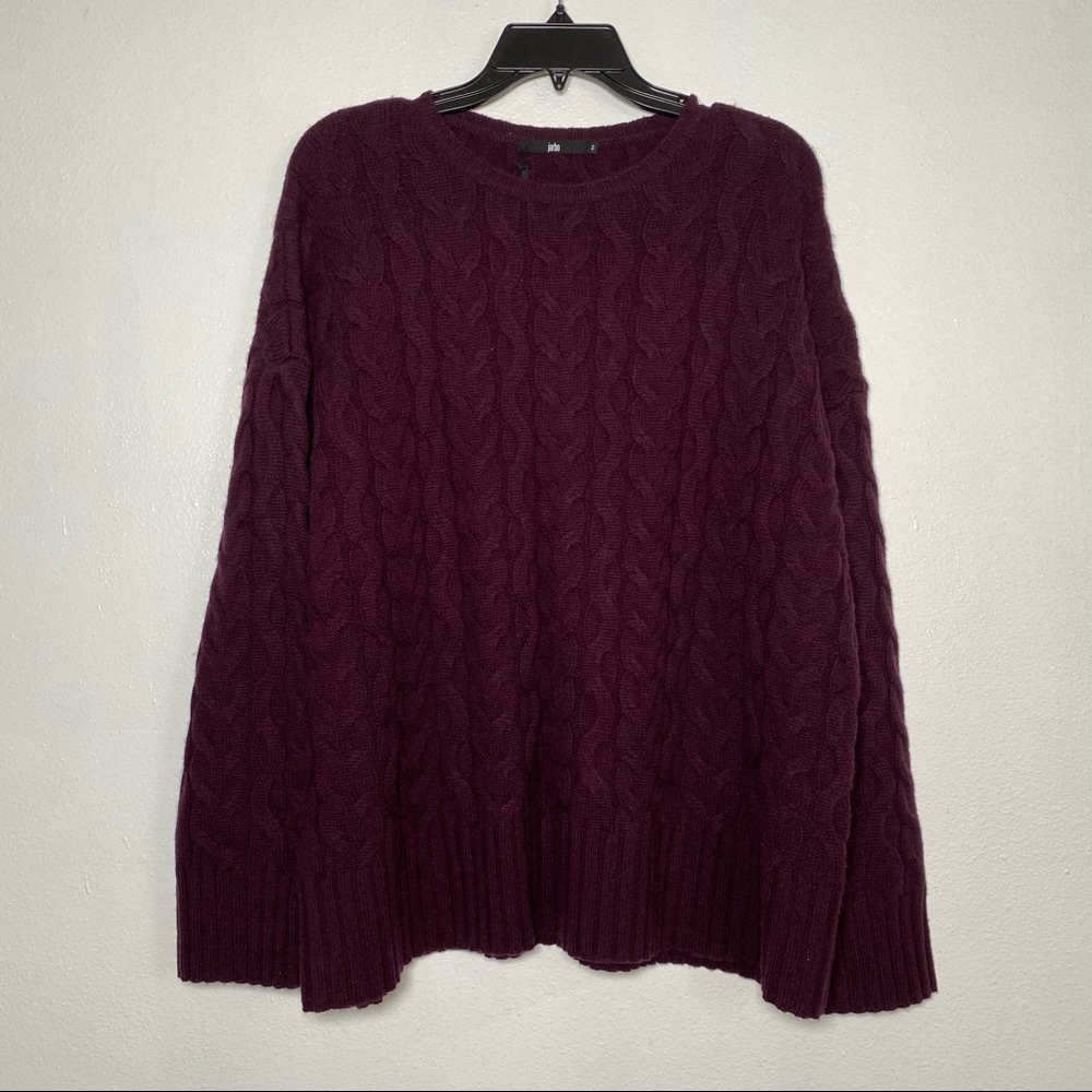 Jarbo Wool Cashmere Blend Cable Knit Sweater 2 M - Picture 8 of 8